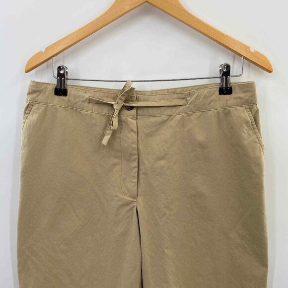 Orvis Pants Womens 10 Tan Khaki Cotton Polyester‎ Blend Tie Waist Pockets - Picture 7 of 8